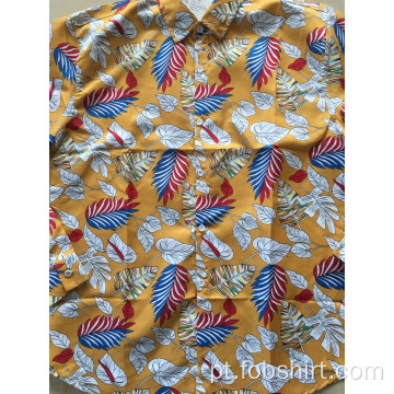 Camisa Havaí com Impressão em Algodão 133x72